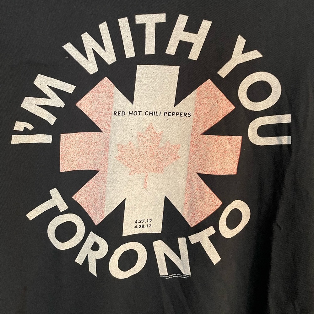 Red Hot Chili Peppers 2012 I’m With You Toronto Tour T-shirt - Picture 2 of 6